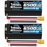 Nihewo 4S リポバッテリー 2パック 15.2V 高電圧 6500mAh 100C ハードケース 5mmバナナプラグ+XT90コネクター対応 RCカー/トラック/タギー/バギー/ボート/飛行機モデル用