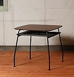 スチールパイプ&amp;木目の組み合わせが落ち着いた空間を演出【Victor】テーブル(S)