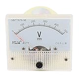 uxcell アナログ電圧計　DC電圧パネル??メータ　クラス2.5精度　アナログ　DC0V-500V　プラスチック　64 x 56 x 11mm