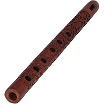 Navajo 木製フルート 動物彫刻付き Amazon.com: Native American Navajo Flute Package -Cherry