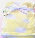Snugly Baby Fleece Blanket - Yellow with White Clouds by Snugly Baby [並行輸入品]