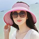 Hatrita-J 夏の帽子の子女の日除けの帽子の日焼け止めて砂浜の帽子を日焼け止めて外で太陽の帽子が大きくて、畳ん空の頂に沿 g