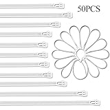 Nylon Cable Ties - Multi-purpose Nylon Ties, Nylon Cable Zip Ties, Reusable, Cable Management, (50pc