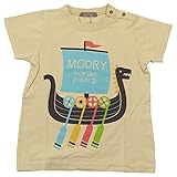 【H28年春夏物】 nico hrat(ニコフラート) 製品洗い加工済み 42/2天竺帆船Tシャツ 90cm/BE NO.B-260103