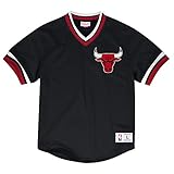 Mitchell & NessメッシュVネックジャージー – NBAシカゴブルズ ブラック