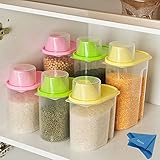 2pcs Rice Cereal Containers Storage Bpa Free Transparent Sealed Tank Food Storage Cans Dumping of Dr