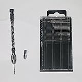 ?21 pc ミニピンバイスハンドドリル＋ドリルビットセットインデックス 4= 全体 # （ 0.3 ～ 6 mm のスイベル