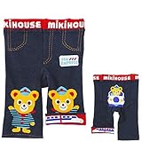 ミキハウス(MIKIHOUSE) プッチー＆新幹線 ８分丈スパッツ 90 インディゴブルー(33)