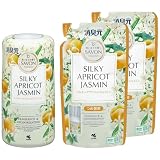 【セット品】 消臭元 SAVON (サボン) シルキーアプリコットジャスミン 置き型芳香剤2点セット (本体400ml ×1 + つめかえ用400ml ×2)