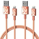iFory iPhoneライトニングケーブル【Apple MFi認証 / 2本セット 0.9M*2 / 超高耐久ナイロン】オレンジ急速充電