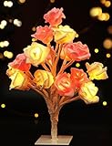 明るいZeal装飾LEDメタルCherry Blossomデスクトップ盆栽ツリーwithタイマー – Perfect forクリスマス、休日、ホーム、パーティー 0.8FT - 20 LEDs - B