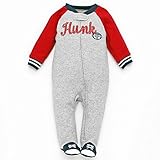 Carter's (カーターズ) ジップアップ カバーオール 長袖 足付き Hunk グレー×レッド3m [並行輸入品]
