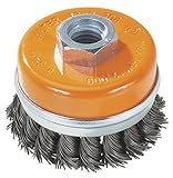 Walter Surface Technologies 13G574 Knot Twisted Wire Cup Brush with Twice the Wires and a Safety Rin