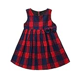 Cutelove 子供ドレス ガールズ 女の子 綿 可愛い 春夏 キッズ 赤い格子ドレス ノースリーブ おしゃれ 素敵 ワンピース プリンセスドレス