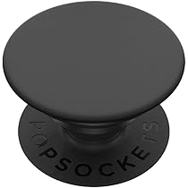 thumbnail interactive-video image 1 of 2-Pack Finger Strap Phone Holder - Ultra Thin Anti-Slip Grips For One-Handed Phone Use (Black) 1 of 11
