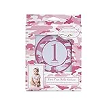 Child to Cherish Monthly Camo Belly Stickers, Pink [並行輸入品]