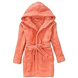 （エバーブライトEvebright ）キーズ　ベビー　女の子　柔らかく　ポリエステル　オレンジ　フード付き　バスローブ [並行輸入品]