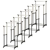 山善(YAMAZEN) 高さ伸縮パイプハンガーラック(ダブル) BH-W*5 5個まとめ買いパック