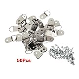 TOOGOO(R) 50 Pcs Medium D-Ring Picture Frame Strap Hangers with Screws [並行輸入品]