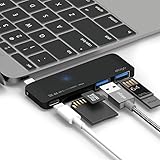 elago ALUMINUM CHARGING MULTI HUB USB-C USB Type-C 対応 ハブ USB3.0 ハブ × 2ポート / microSD カードリーダー/SD カードリーダー 搭載 マルチ コンボハブ 充電機能 PD 対応 for MacBook Pro 2017 / MacBook ブラック