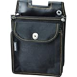 TRUSCO(トラスコ中山) 内線工事用電工腰袋 前ポケット フタ付 TDI-FM-BK 工具差し・腰袋