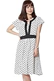スウィートマミー (Sweet Mommy) ドット シフォン サテン トリミング 授乳 ワンピース 授乳服 / マタニティ L ホワイト