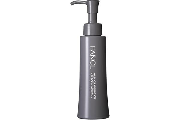 FANCL Mild Cleansing Oil, Black & Smooth, 120 mL x 1 Bottle (Approx. 60 Doses) Additive-Free (Pore Care/Blackheads), Eyelash 