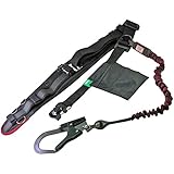 KH 安全帯 エアー式サポーターベルト付 じゃばら式 タフアルミ 自在環 アロッキー 黒ライン/緋 [落下防止 電気工事 高所での安全作業]