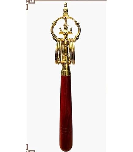 Amazon｜仏壇屋 滝田商店 真鍮 錫杖 中型 長さ31.5cm 密教 仏具 密教法