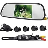 Elife Hot Sell Popular Weatherproof 4 Parking Sensors Car Backup Reverse Radar Kit Voice Alert Radar