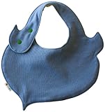 yuga☆葉っぱのスタイ ラピスラズリ×セージ染め オーガニックコットン100% ベビー 服 男の子 女の子 兼用 よだれかけ 出産祝い プレゼント 天然染め 綿100% おもてなし賞受賞!