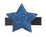 Baby Deer Clips　ヘアクリップ for ベビー　グリッタースター（コバルトブルー）