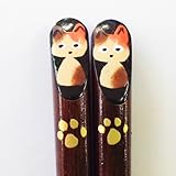 箸 お箸 名入れ箸 子供箸 出産祝い/三毛猫箸Black/Chopsticks for kids 名入れ無料