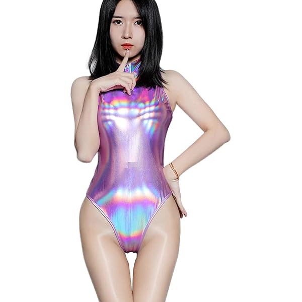 Amazon.co.jp: エナメル レオタード セクシー 光沢 ボディースーツ
