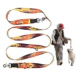 JC HOUSE 多機能リード 犬用リード ハンズフリー 肩掛け/リード 腰ベルト 伸縮 調節可リード 多頭引き 安全3.5cmスーパー幅のデザイン 長さ250cm 散歩 ジョギング/ランニング/ハイキング 訓練 小型 中型 大型 犬用リード 丈夫 ペット用品 (Painter オレンジ)