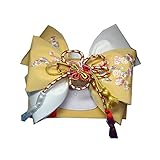 七五三 正絹刺繍結び帯 3サイズ6色/S(3歳用) 黄