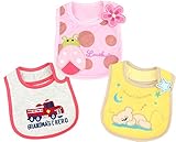 Felimoa 赤ちゃん よだれかけ 布エプロン (消防車,てんとう虫,クマ)