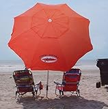 Tommy Bahama(トミーバハマ) ビーチパラソルアンブレラ 2.14m (7ft) Beach Umbrella (RED(赤))