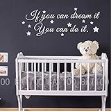 Battooインスピレーション壁引用デカール – If you can dream it , you can do it – 子供ビニールデカールの子供のステッカー子供部屋ベビールームベビーベッドNu