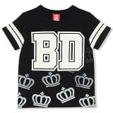 ベビードール ランダムロゴTシャツ 子供服 90cm ブラック