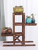 CHAOXIANG フラワーポットシェルフウッドミニ3層デスクトップ多肉植物フラワーシェルフヨーロッパスタイルの屋内屋外盆栽スタンド