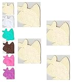 4ノンスリップバスタブ/シャワーアップリケ魚形状安全浴槽Piecesマルチ色 4½" x 4½" ベージュ