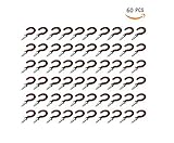 bestsupplier 60個ビニールコーティングscrew-in天井フックカップフック(ブラック)