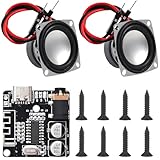 JYUDAUFU フルレンジ スピーカーユニット 1.5イン(40mm) 4Ω 3W マグネットスピーカー、for Arduino DIY の取り替え、VHM-314 デコーダー板が付いている DIY のマルチメディアの健全な箱のための男性のデュポン ワイヤーが付いているマイクロ ステレオのウーファーの拡声器