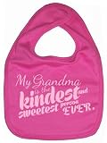 Dirty Fingers, My Grandma is the Kindest, Boy Girl Feeding Bib, Bubblegum Pink by Dirty Fingers