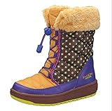 スノーブーツ 子供用 瞬足レモンパイ レインブーツ 女の子 長靴 雨靴 防寒ブーツ キッズ・靴（ダークブラウン22cm）