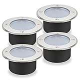 埋め込み式 LED ガーデンライト ソーラー発電式 電源不要 屋外用 防水 ESL-01 (4個セット)