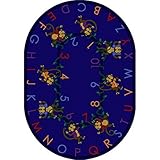 Joy Carpets Kid Essentials Early Childhood Monkey Business Rug Blue 5'4 x 7'8 [並行輸入品]