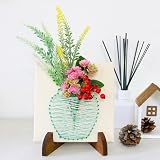 TUKUMO まち針ストリングアート「花瓶」 (造花付き) 夏休み 自由研究 手芸キット 工作キット 手作りキット 北欧 子供 大人 リラックス 簡単 知育 創造力 集中力 初心者 ハンドメイド キット はじめての方 …