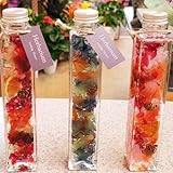 ビンの中におとじ込められたおしゃれな植物や花と液体 「ハーバリウム」 角瓶タイプ お祝い 誕生日プレゼントやインテリアに癒やしの空間 （シックな3色セット）